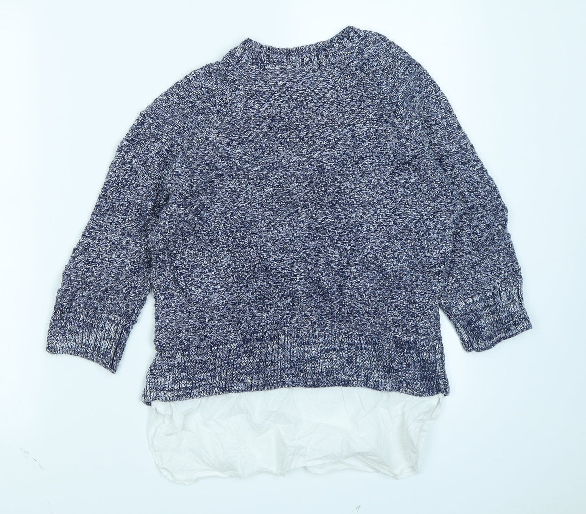 Tu Womens Blue  Knit Pullover Jumper Size 8