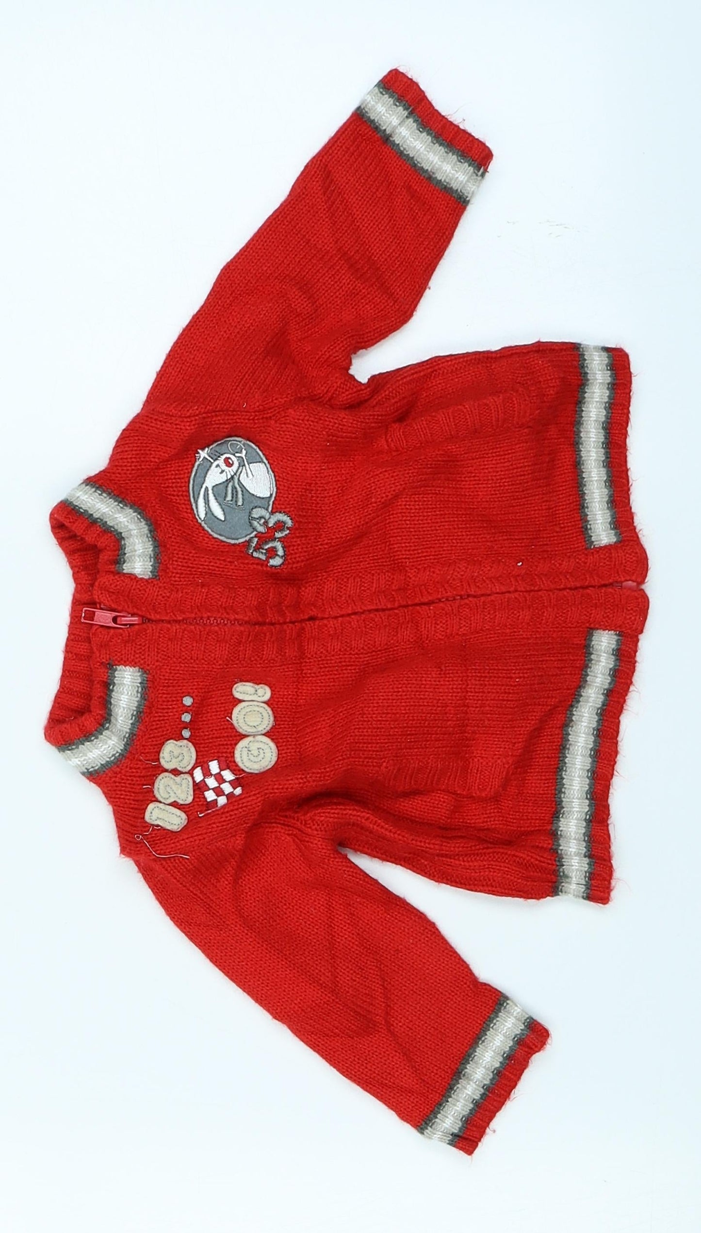 TISSAIA Baby Red  Knit Cardigan Jumper Size 6-9 Months