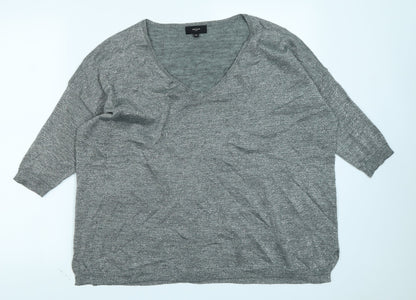 Womens UK Size M Sweewe Silver Basic T-Shirt