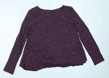 Womens UK Size 12 Lily & Me Purple Basic T-Shirt