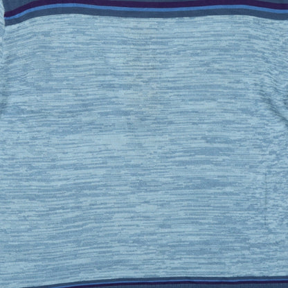 Grendale Mens Blue Colourblock Knit  Polo Size S