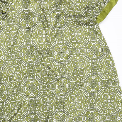 New Look Womens Green Geometric  Fit & Flare  Size 8