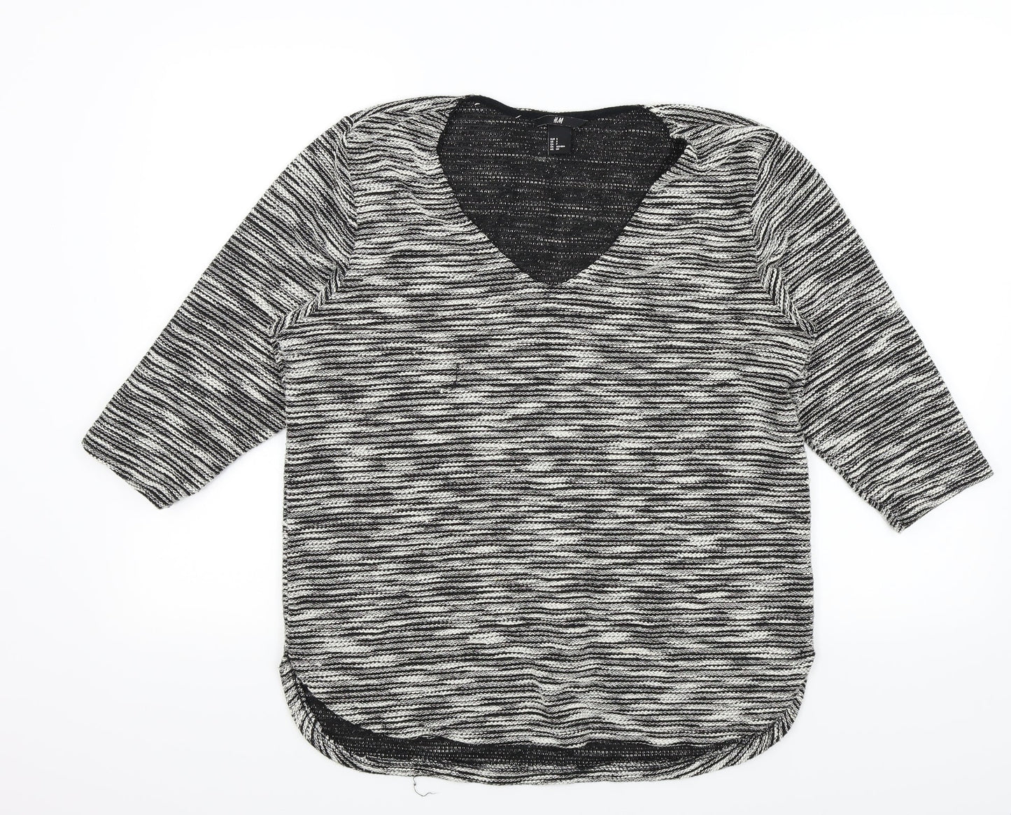 Womens UK Size S H&M Black Basic T-Shirt
