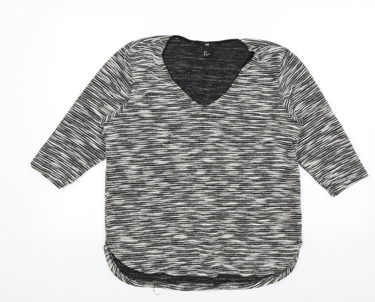 Womens UK Size S H&M Black Basic T-Shirt