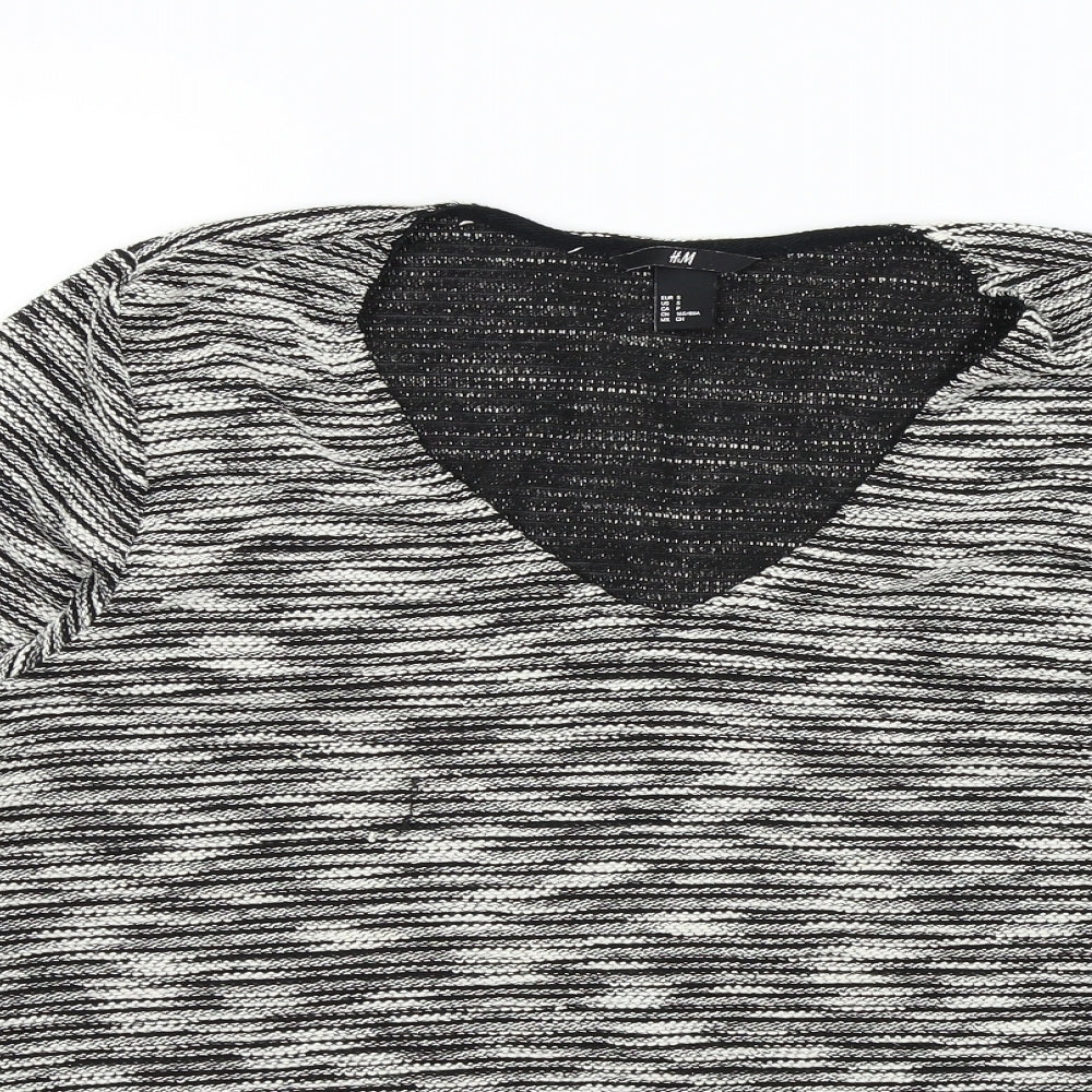 Womens UK Size S H&M Black Basic T-Shirt