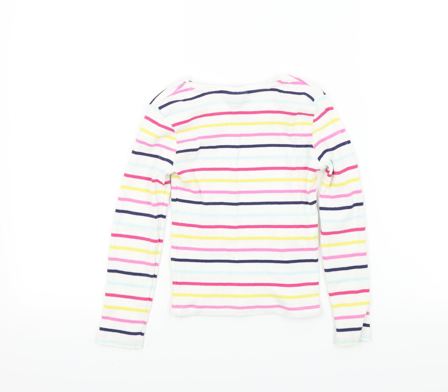 I love girl wear  Girls Multicoloured Striped  Basic T-Shirt Size 7 Years