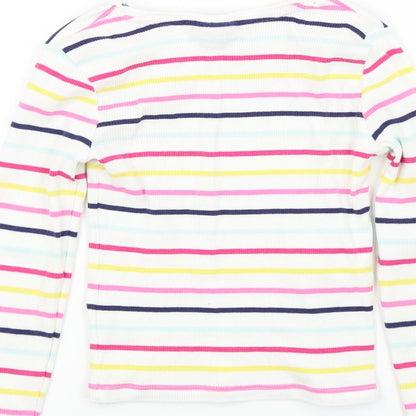 I love girl wear  Girls Multicoloured Striped  Basic T-Shirt Size 7 Years