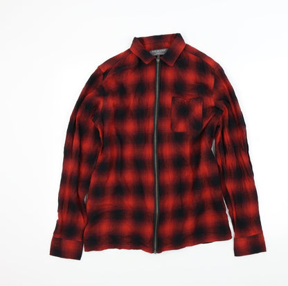Primark Womens Red Check  Basic Blouse Size S