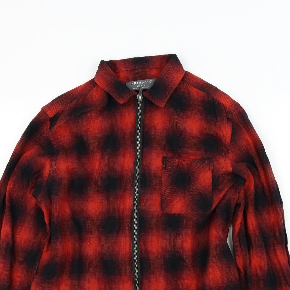 Primark Womens Red Check  Basic Blouse Size S