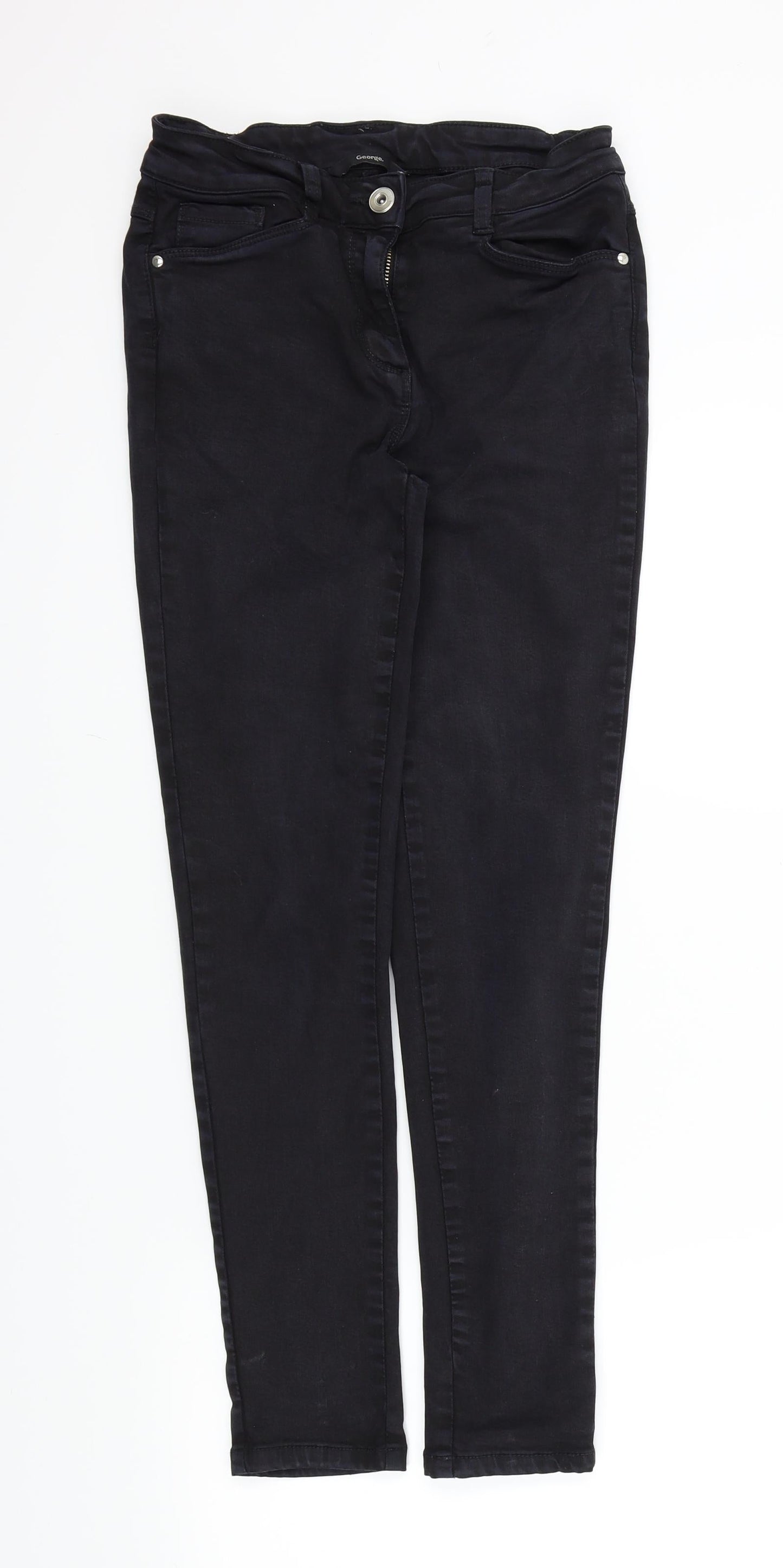 George Womens Black   Straight Jeans Size 8 L27 in