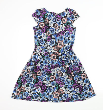 Dorothy Perkins Womens Multicoloured Floral  Fit & Flare  Size 6