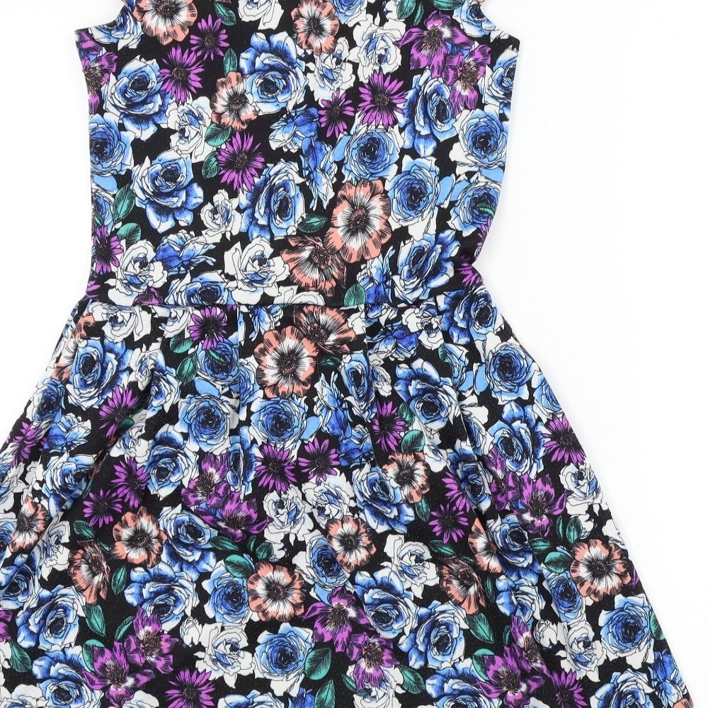 Dorothy Perkins Womens Multicoloured Floral  Fit & Flare  Size 6