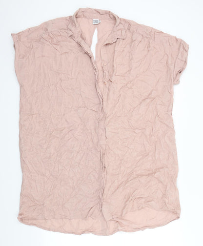 Saint Womens Pink   Basic Button-Up Size 2XL  - Open Back