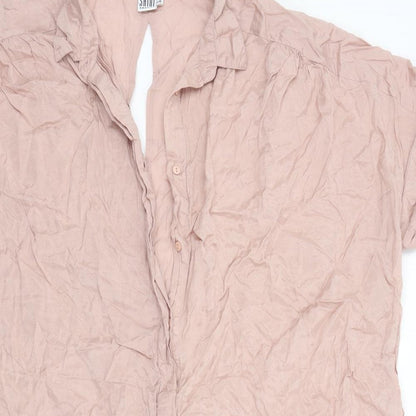 Saint Womens Pink   Basic Button-Up Size 2XL  - Open Back