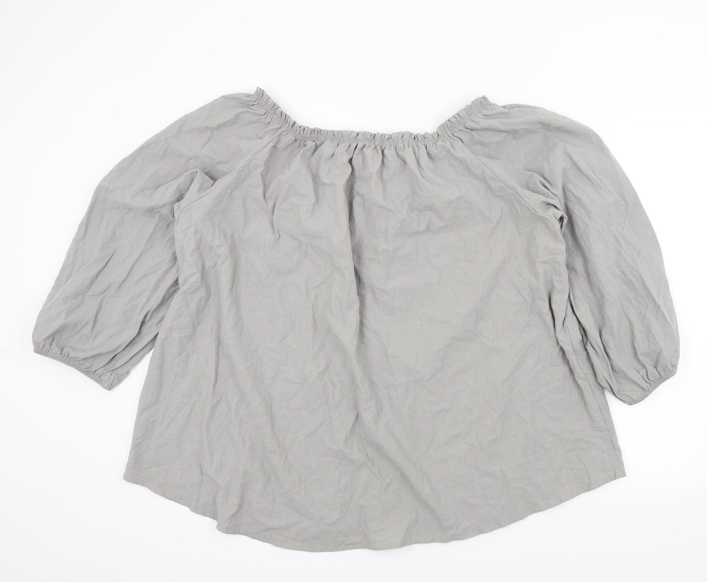 Womens UK Size 2XL MissLook Grey Basic Blouse