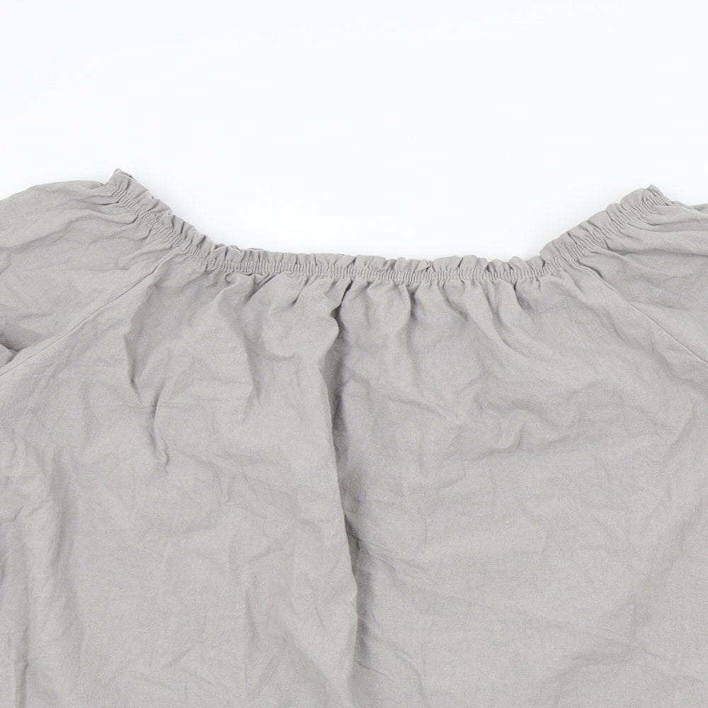 Womens UK Size 2XL MissLook Grey Basic Blouse