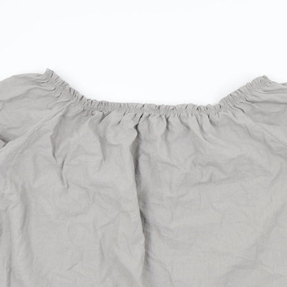 Womens UK Size 2XL MissLook Grey Basic Blouse