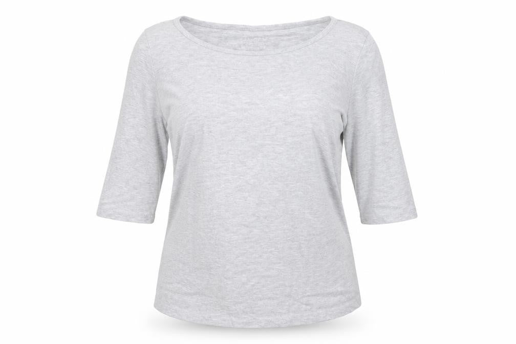 Womens UK Size M Denim & Co. Grey Basic T-Shirt
