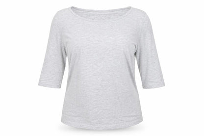 Womens UK Size M Denim & Co. Grey Basic T-Shirt