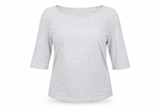 Womens UK Size M Denim & Co. Grey Basic T-Shirt