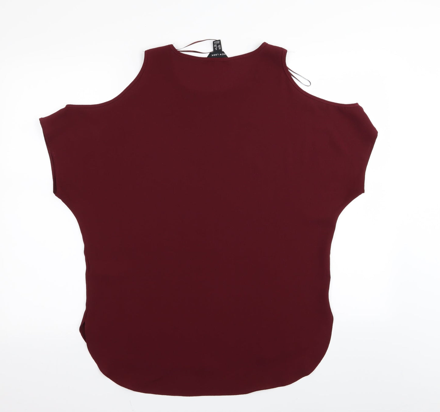 Womens UK Size 10 New Look Red Basic Blouse