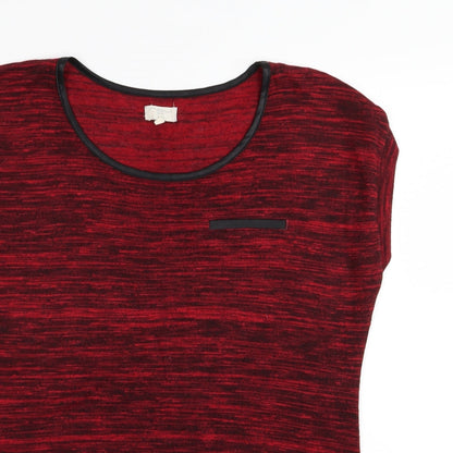 Womens UK Size 12 New Look Red Basic T-Shirt