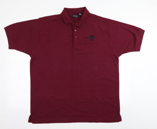 UltraClub Mens Red    Polo Size L