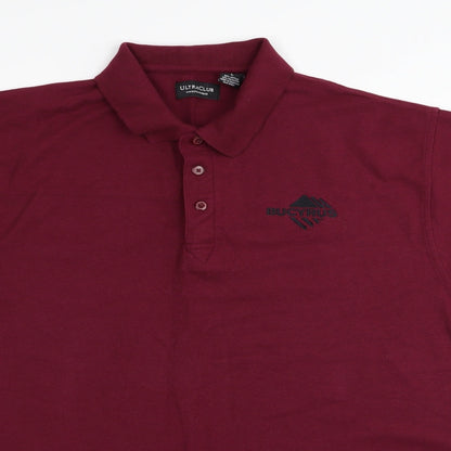 UltraClub Mens Red    Polo Size L