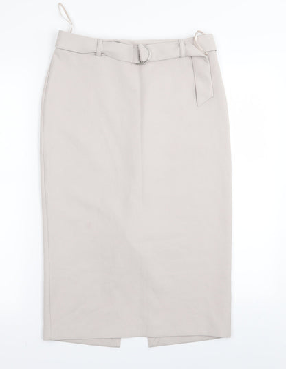 Linea Womens Grey   A-Line Skirt Size 10
