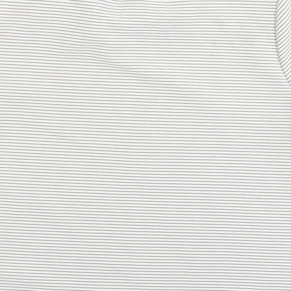 Glamorous Womens White Striped  Basic T-Shirt Size 10