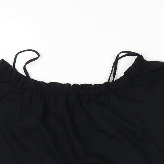 Womens UK Size M H&M Black Camisole Blouse