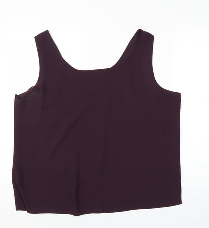 Womens UK Size L Preworn Purple Basic Blouse