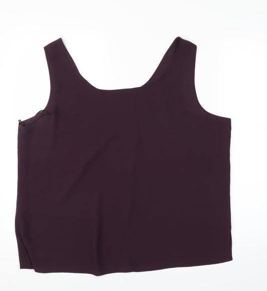 Womens UK Size L Preworn Purple Basic Blouse
