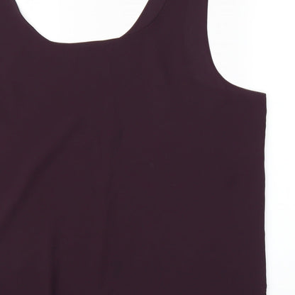Womens UK Size L Preworn Purple Basic Blouse
