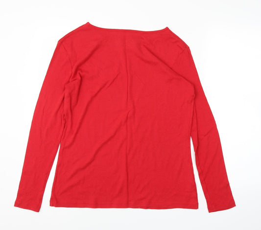 Papaya Womens Red   Basic T-Shirt Size 16