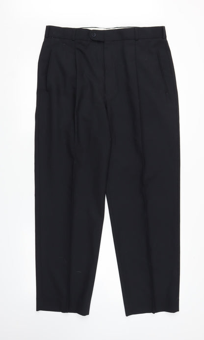 Moorcroft Mens Blue   Trousers  Size 34 in L27 in