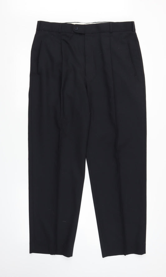 Moorcroft Mens Blue   Trousers  Size 34 in L27 in