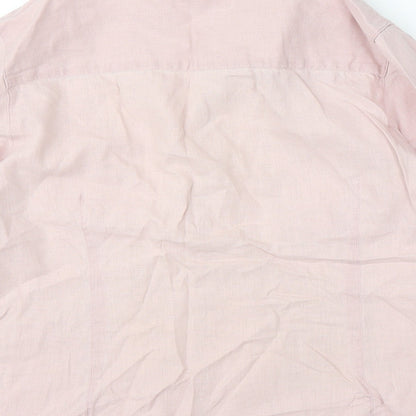 Hawkshead Womens Pink Floral  Basic Button-Up Size 12