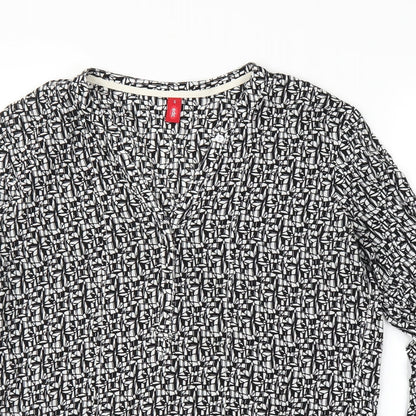 Womens UK Size S EDC Black Basic Blouse