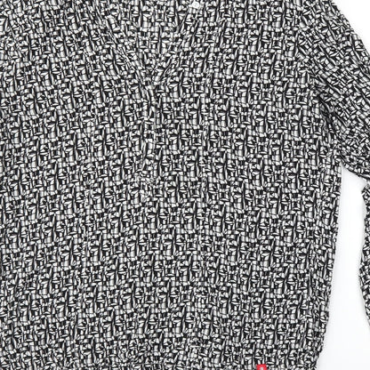 Womens UK Size S EDC Black Basic Blouse