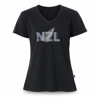 Kiwi Casual Womens Black   Basic T-Shirt Size M