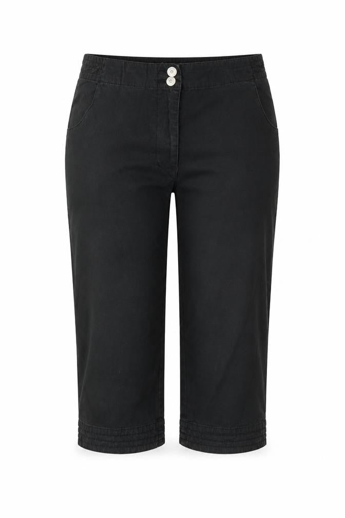 Womens UK Size 12 Emreco Regular Fit Capri Black Trousers