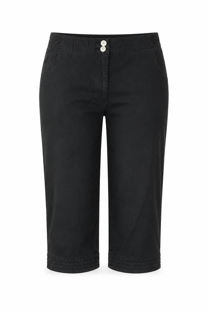 Womens UK Size 12 Emreco Regular Fit Capri Black Trousers