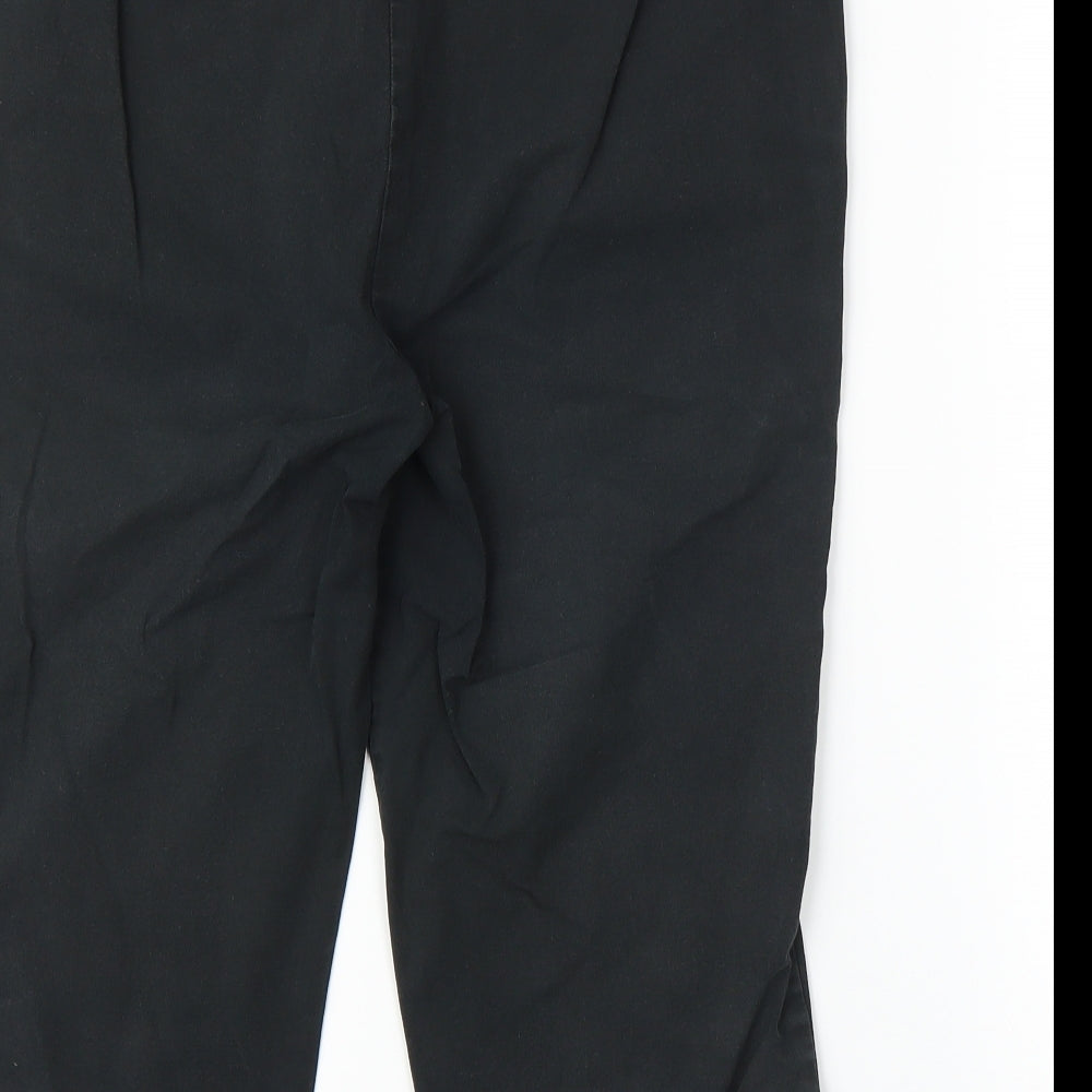 Womens UK Size 12 Emreco Regular Fit Capri Black Trousers