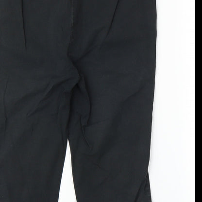 Womens UK Size 12 Emreco Regular Fit Capri Black Trousers