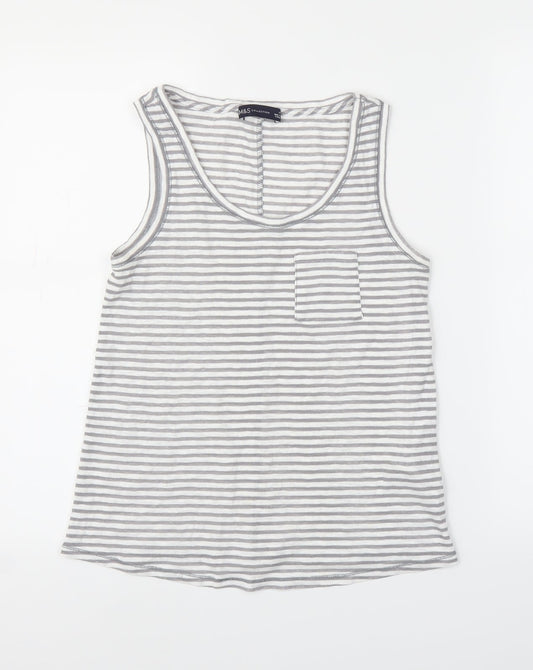 Womens UK Size 12 M&S Grey Basic Tank