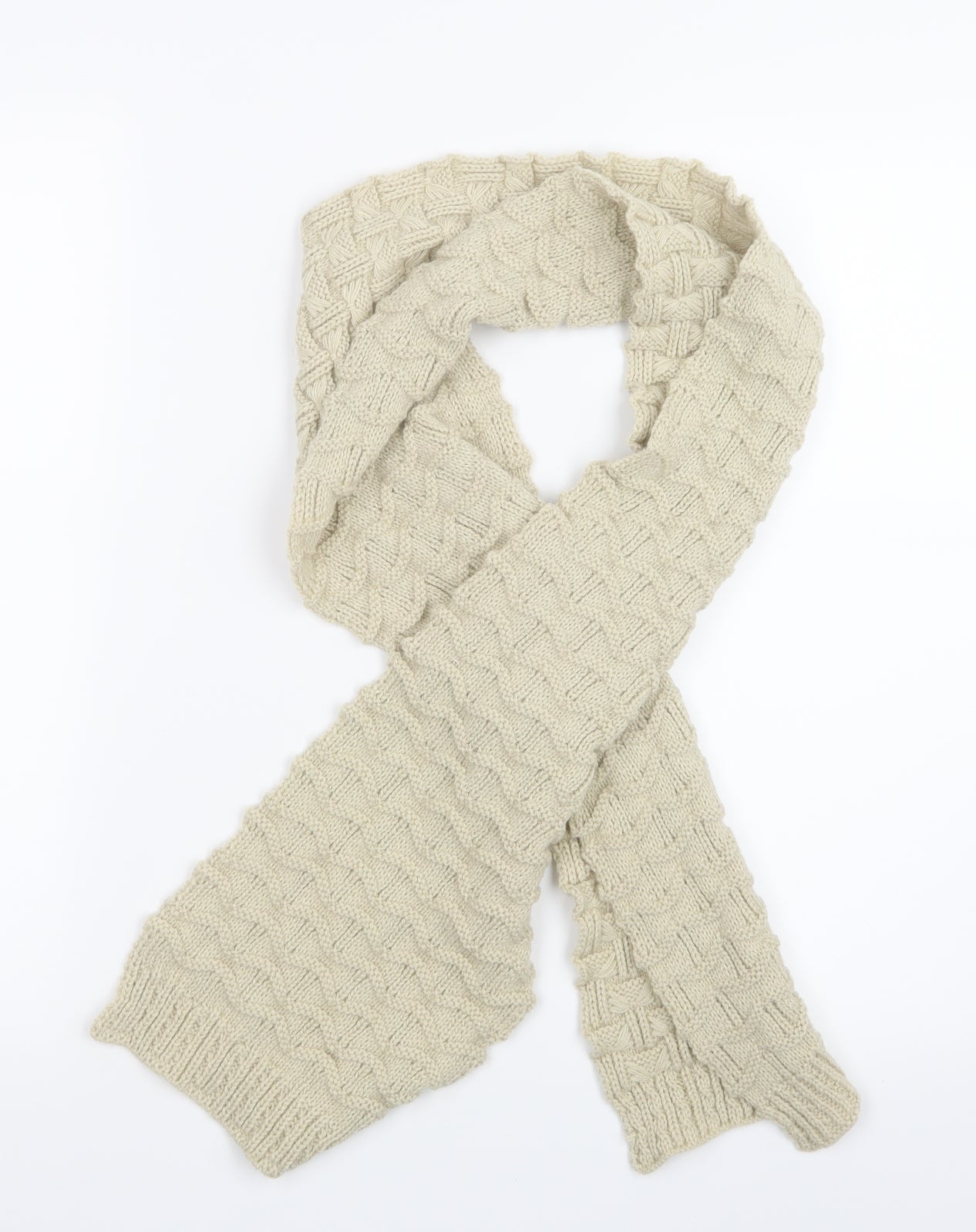 Preworn Womens Beige  Knit  Scarf