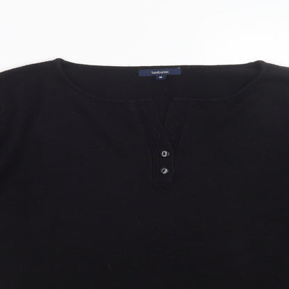 Texbasic Womens Black  Knit Pullover Jumper Size M
