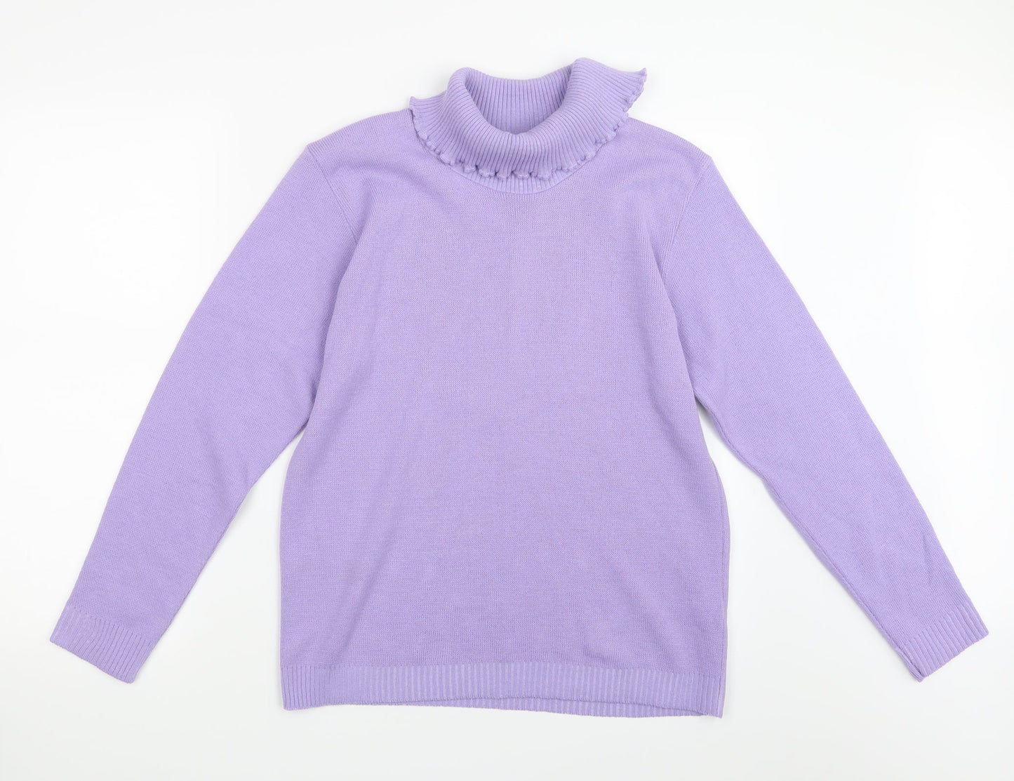 Pure & Natural Womens Purple  Knit Pullover Jumper Size M