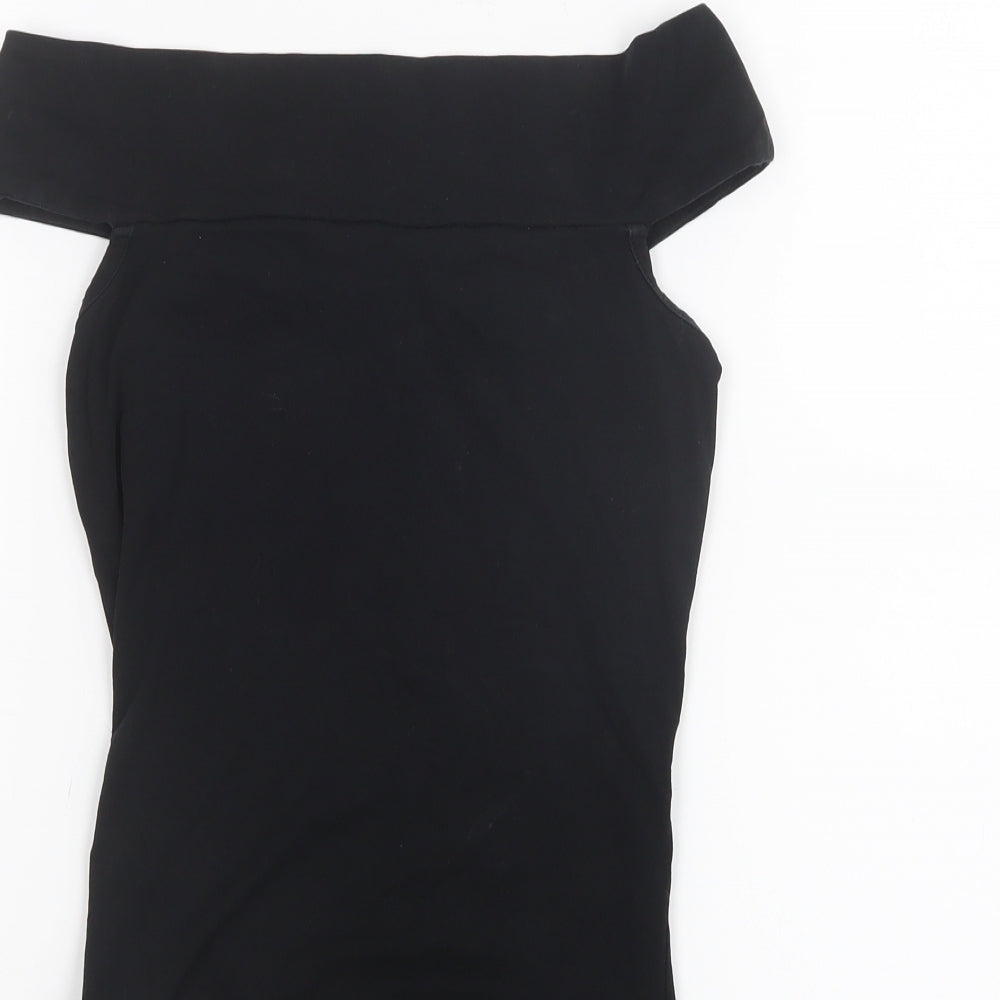 Miss Selfridge Womens Black   Bodysuit One-Piece Size 8